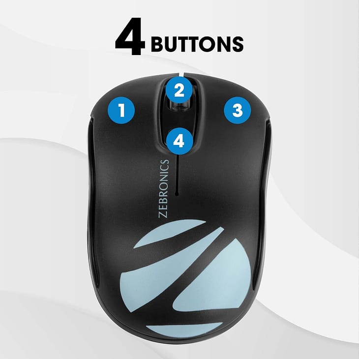 ZEBRONICS Zeb-Dash USB Wireless Optical Mouse - Image 3