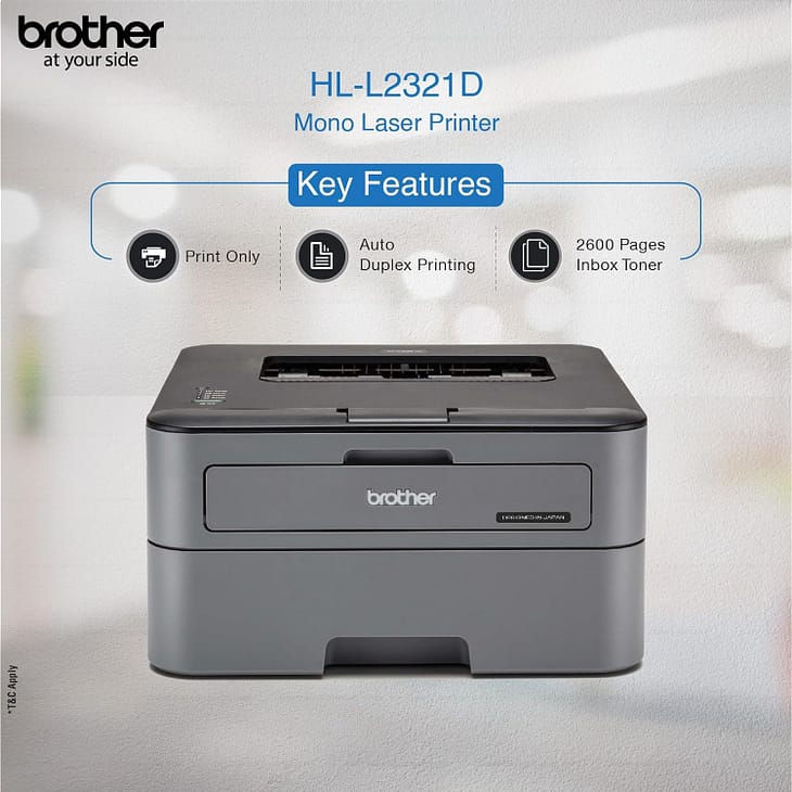 Brother HL-L2321D Automatic Duplex Laser Printer - Image 4