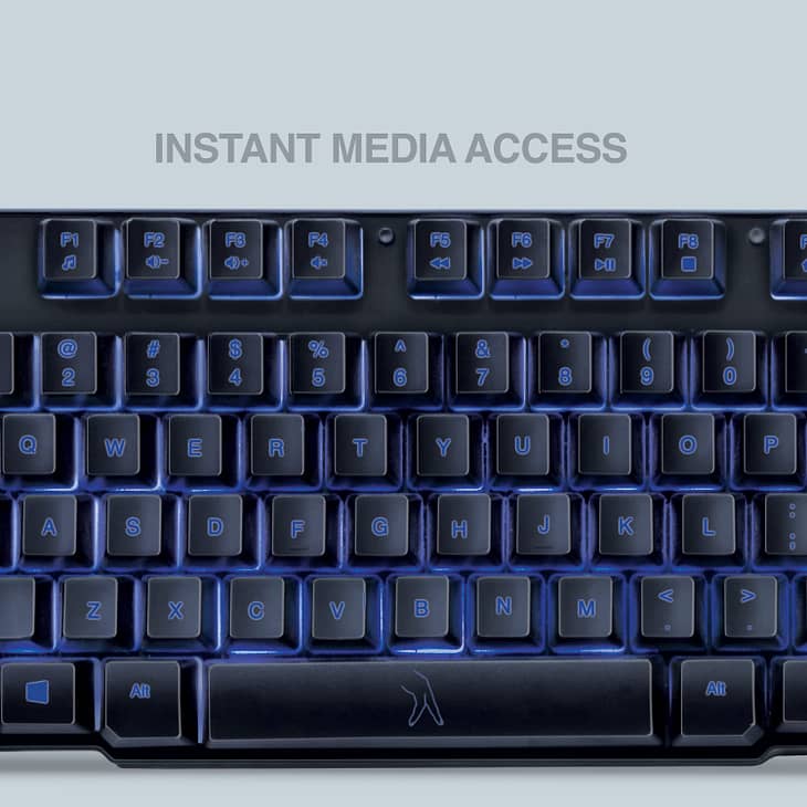 FINGERS Blazing BlueLit Wired Backlit Keyboard - Image 5
