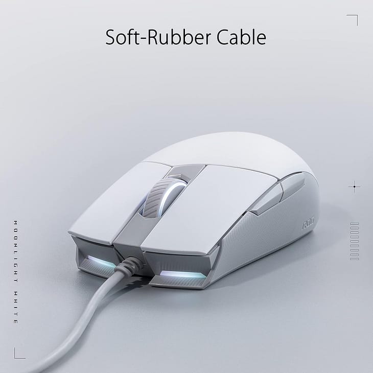 ASUS ROG Strix Impact II Moonlight White Wired Gaming Mouse - Image 4