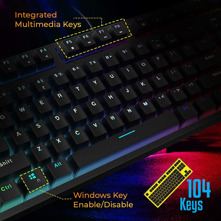 ZEBRONICS Zeb-MAX Plus V2 Premium Mechanical Keyboard - Image 2