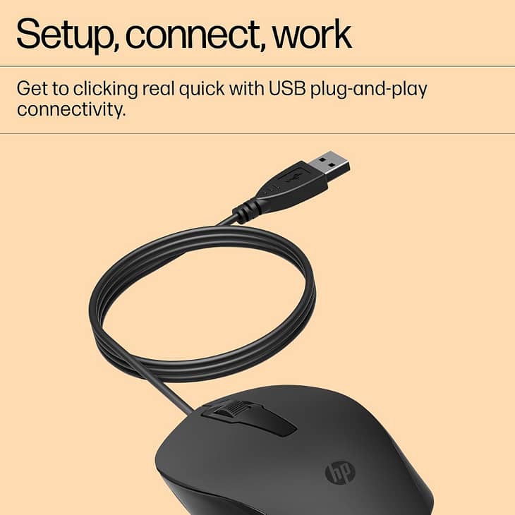 HP 150 Wired Mouse-240J6AA#ACJ - Image 3