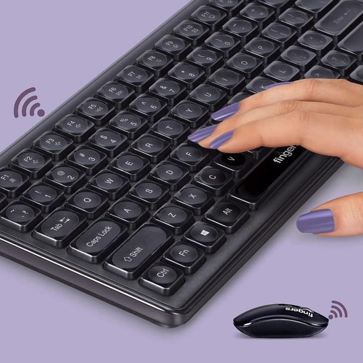 FINGERS Exquisite Wireless Combo Slim Keyboard and Mouse - Image 3