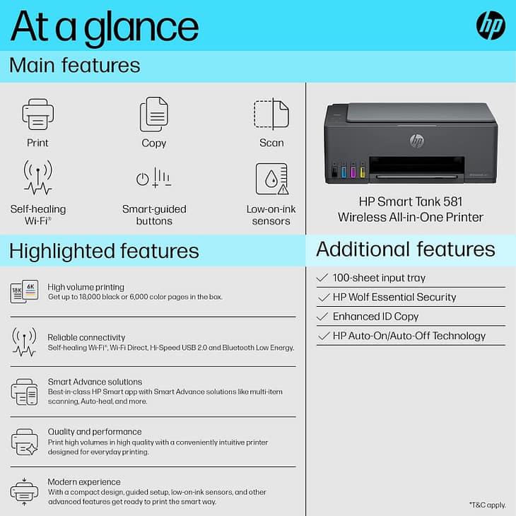 HP Smart Tank 581 All-in-One Printer - Image 3