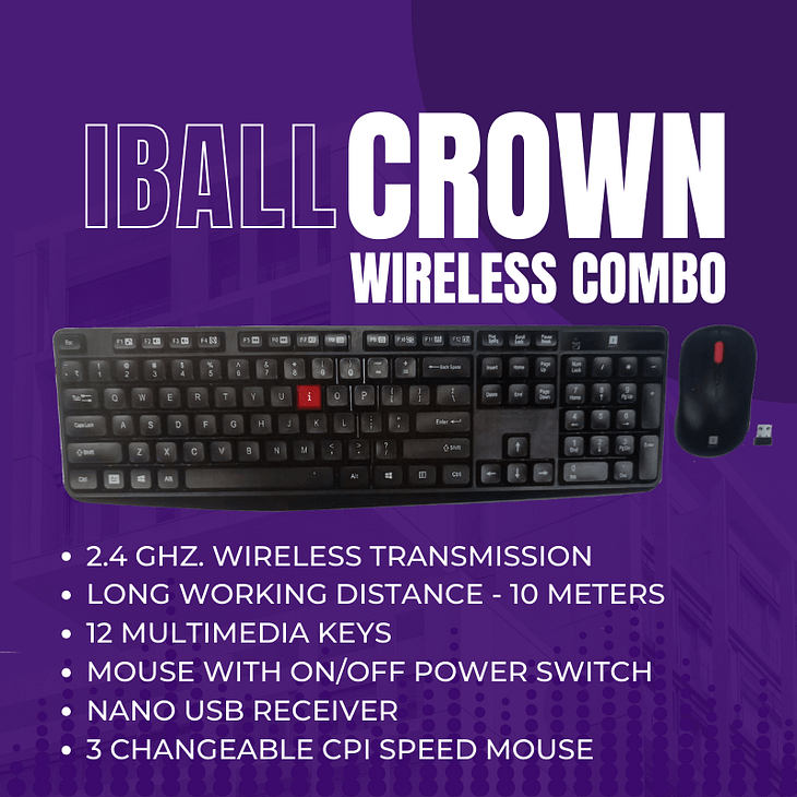 IBall Crown Wireless Keyboard and Mouse Combo - Image 3