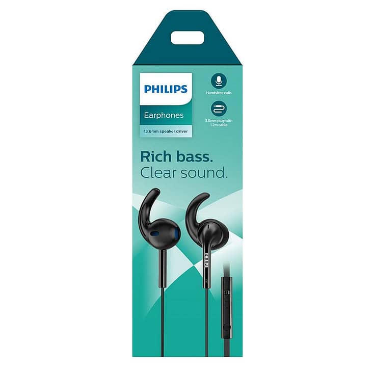 Philips Audio SHE1525BK/94 Wired Earphone with Mic - Image 4