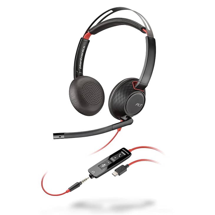 Poly by Plantronics Blackwire 5220 Wired Headphone with Mic