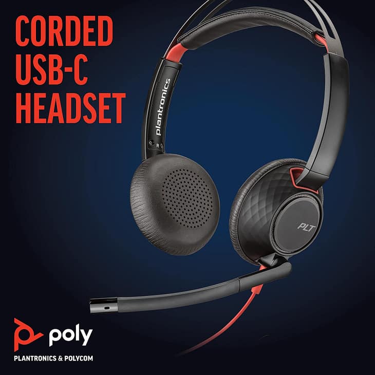 Poly by Plantronics Blackwire 5220 Wired Headphone with Mic - Image 4