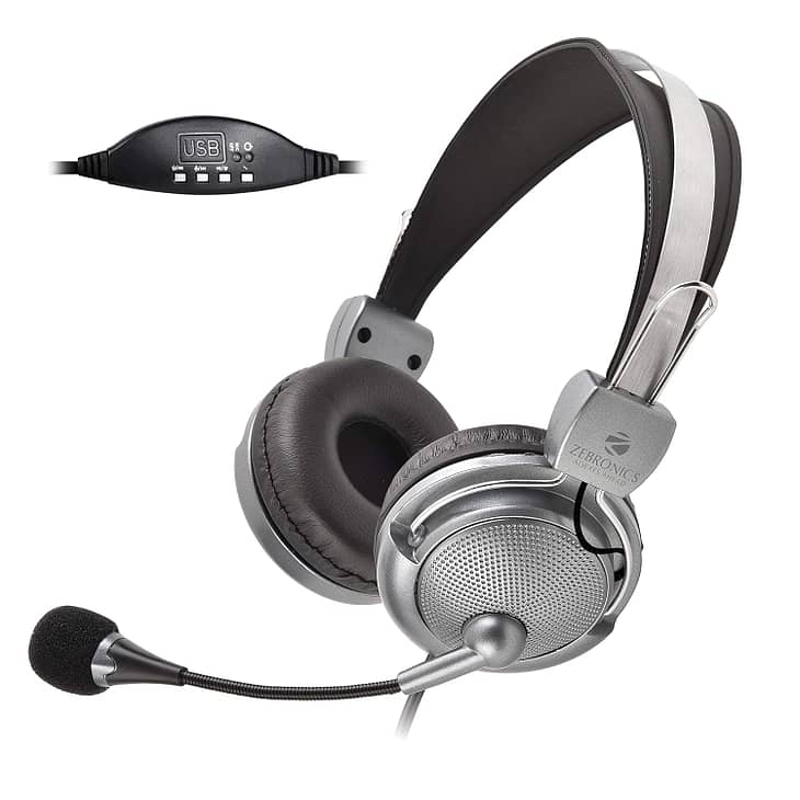 Zebronics ZEB-SUPREME USB Wired Headphone with Mic