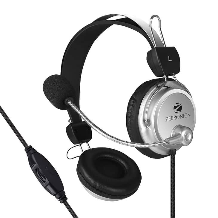 Zebronics ZEB-1001HMV Wired Headphone with Mic
